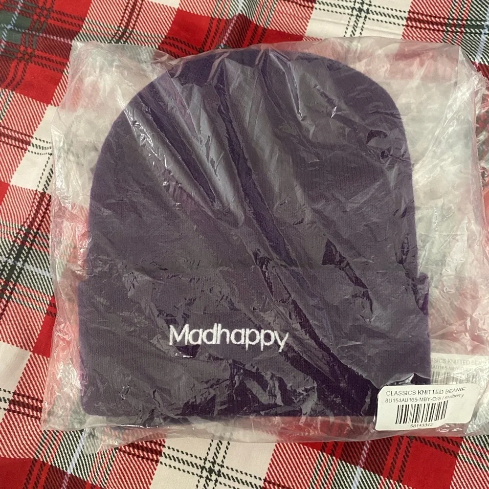 NWT Madhappy Unisex Classic Knitted Mulberry Purple Beanie